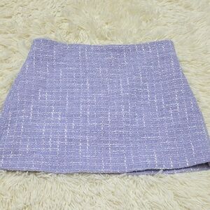 Zara Lilac Tweed Mini Skirt